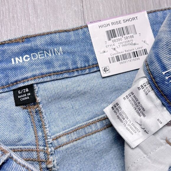 High Waist Denim Shorts 6/28 - Picture 3 of 3